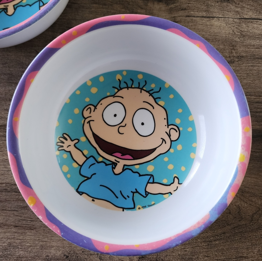 VTG 90s Rugrats Tommy Cereal Bowls - Lot of 2 - Picture 4 of 14